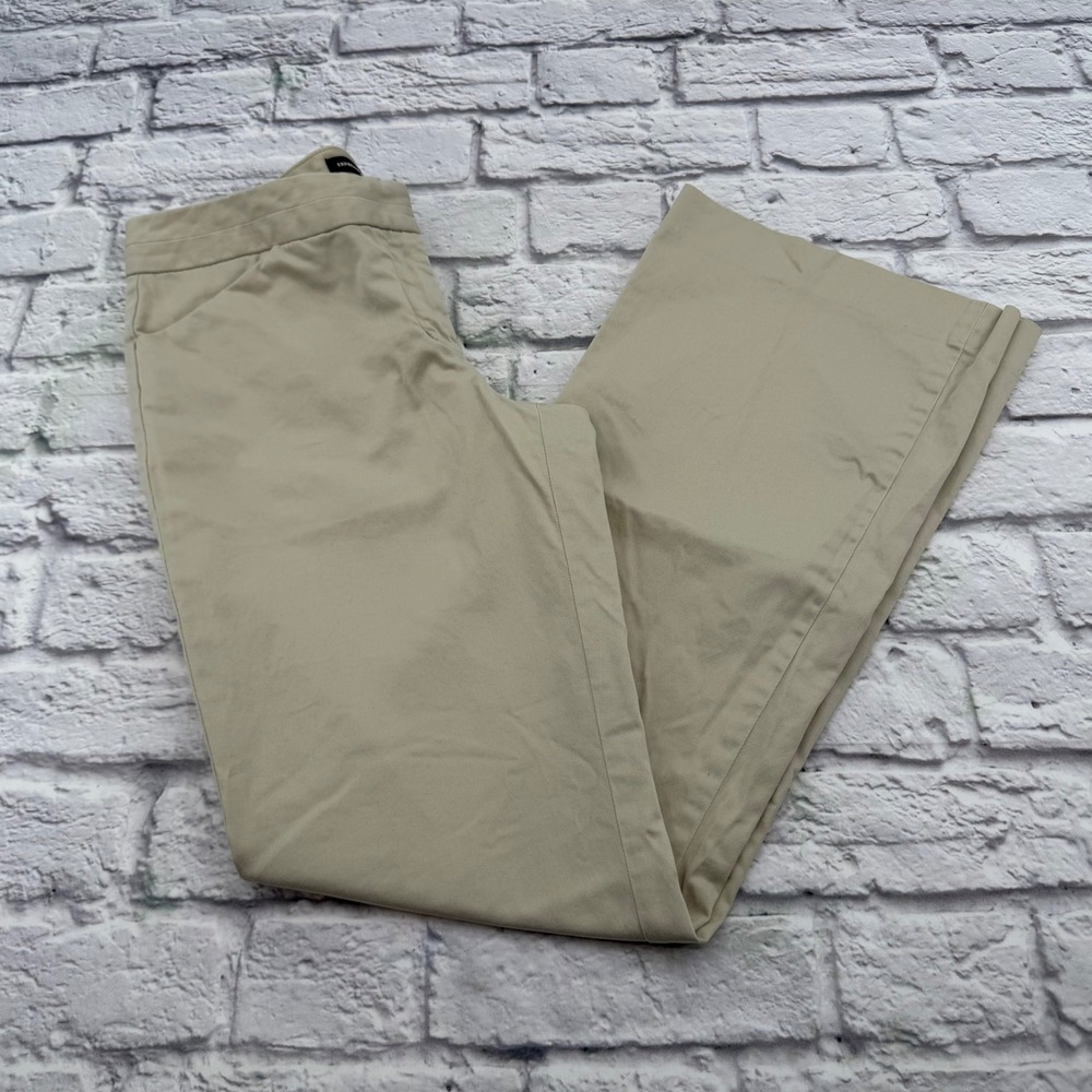 Express Editor Womens Tan Khaki Bootcut Dress Pants Size 6 Business Casual